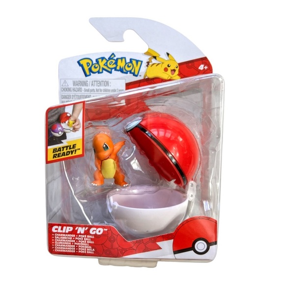 New Jazwares Pokémon Clip 'N' Go Poke Ball & Battle Figure - Charmander - Picture 4 of 9